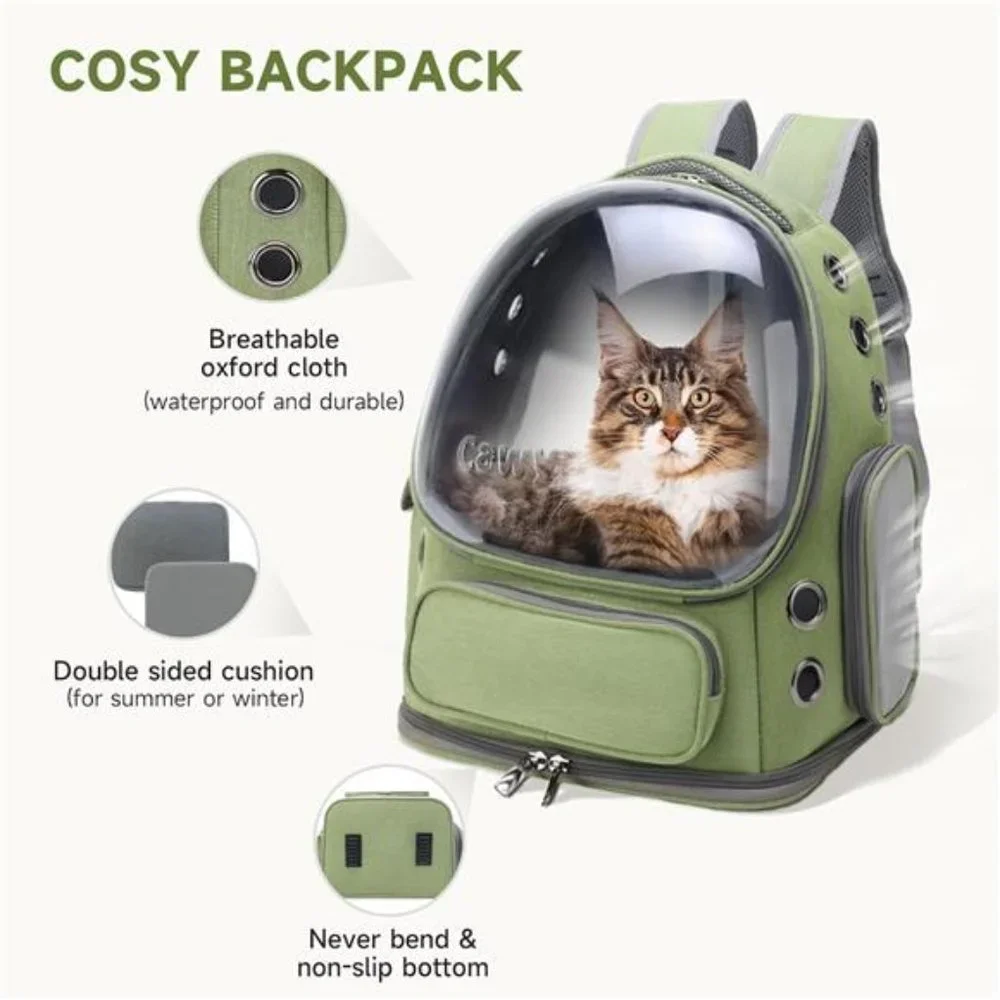 Cat Backpack Carrier, Breathable Cat Carrier Large Space Bubble Pet Backpack